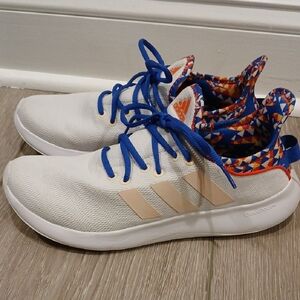 Farm Rio  Cloudfoam Pure White SPW Shoes Adidas Collaboration Women's Sneakers 9